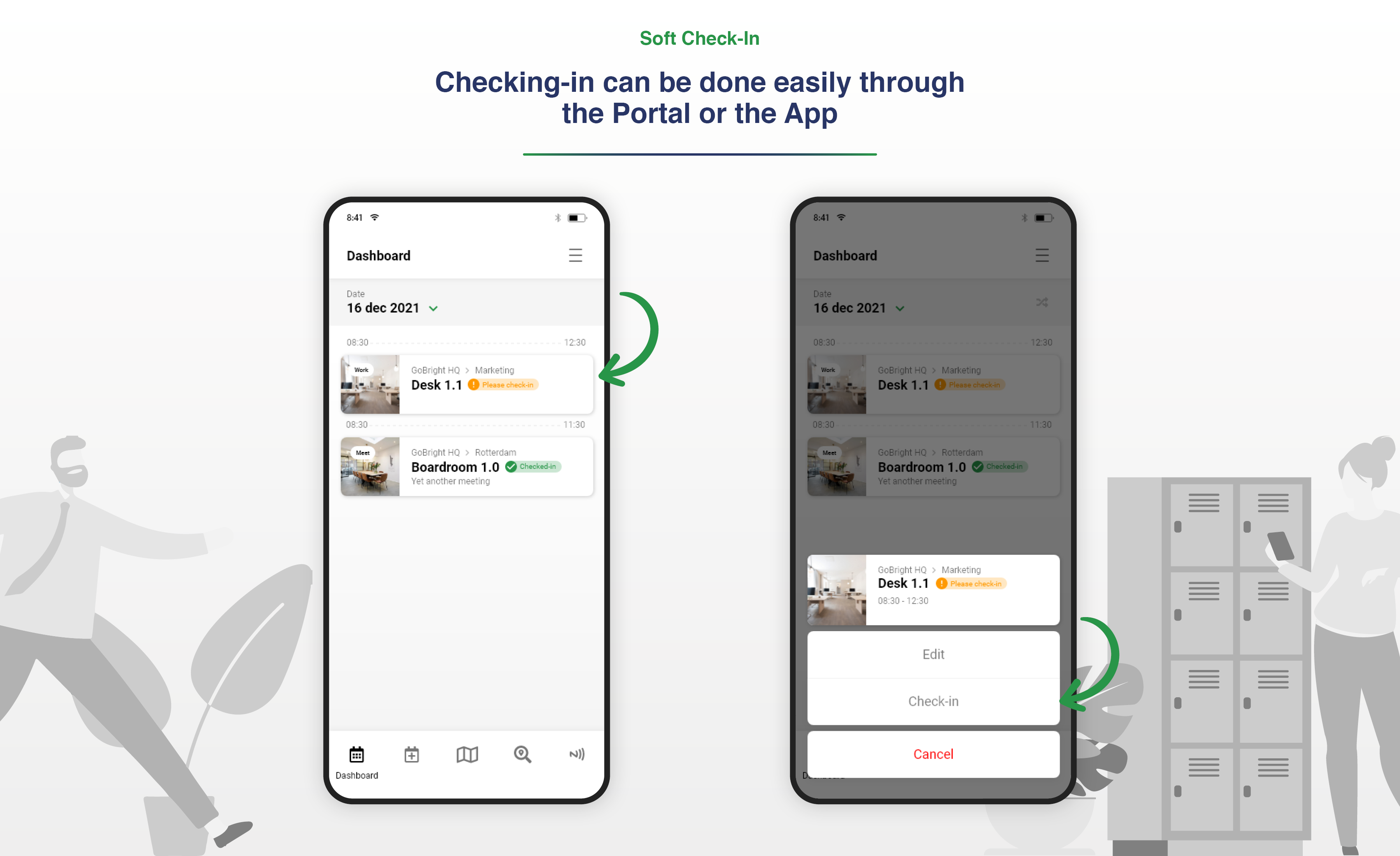 Soft Check-In via App & Portal