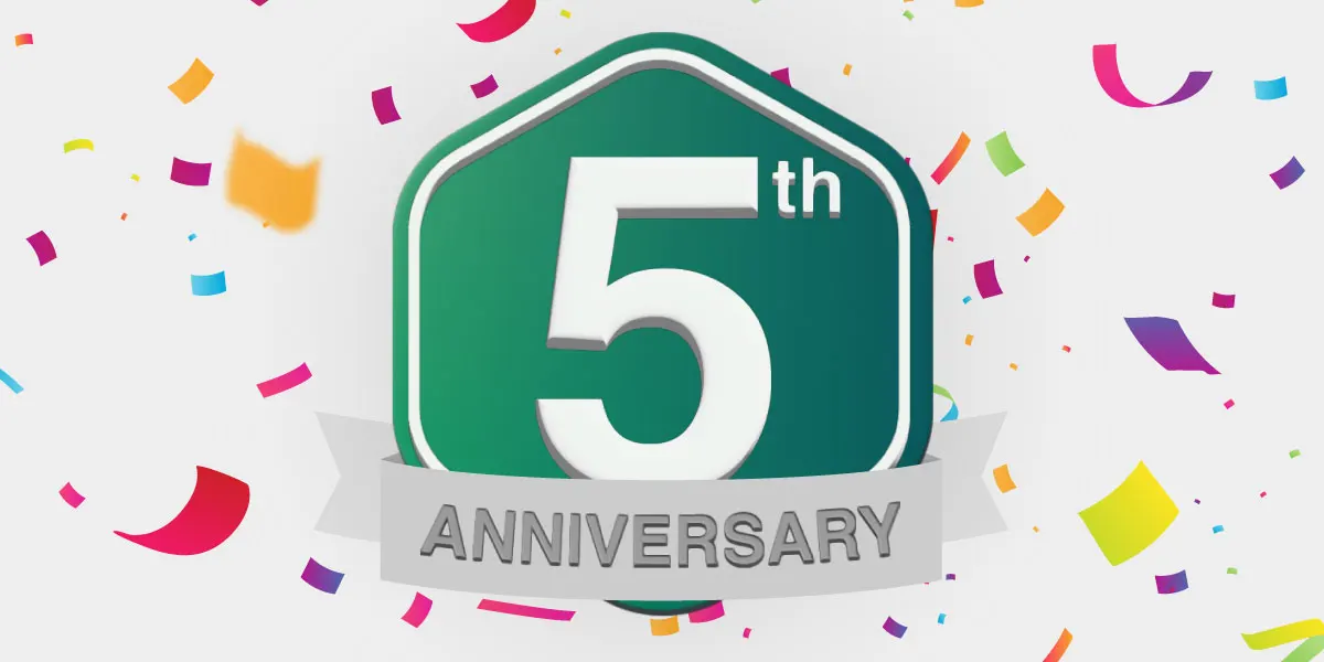 GoBright 5 Year Anniversary Logo