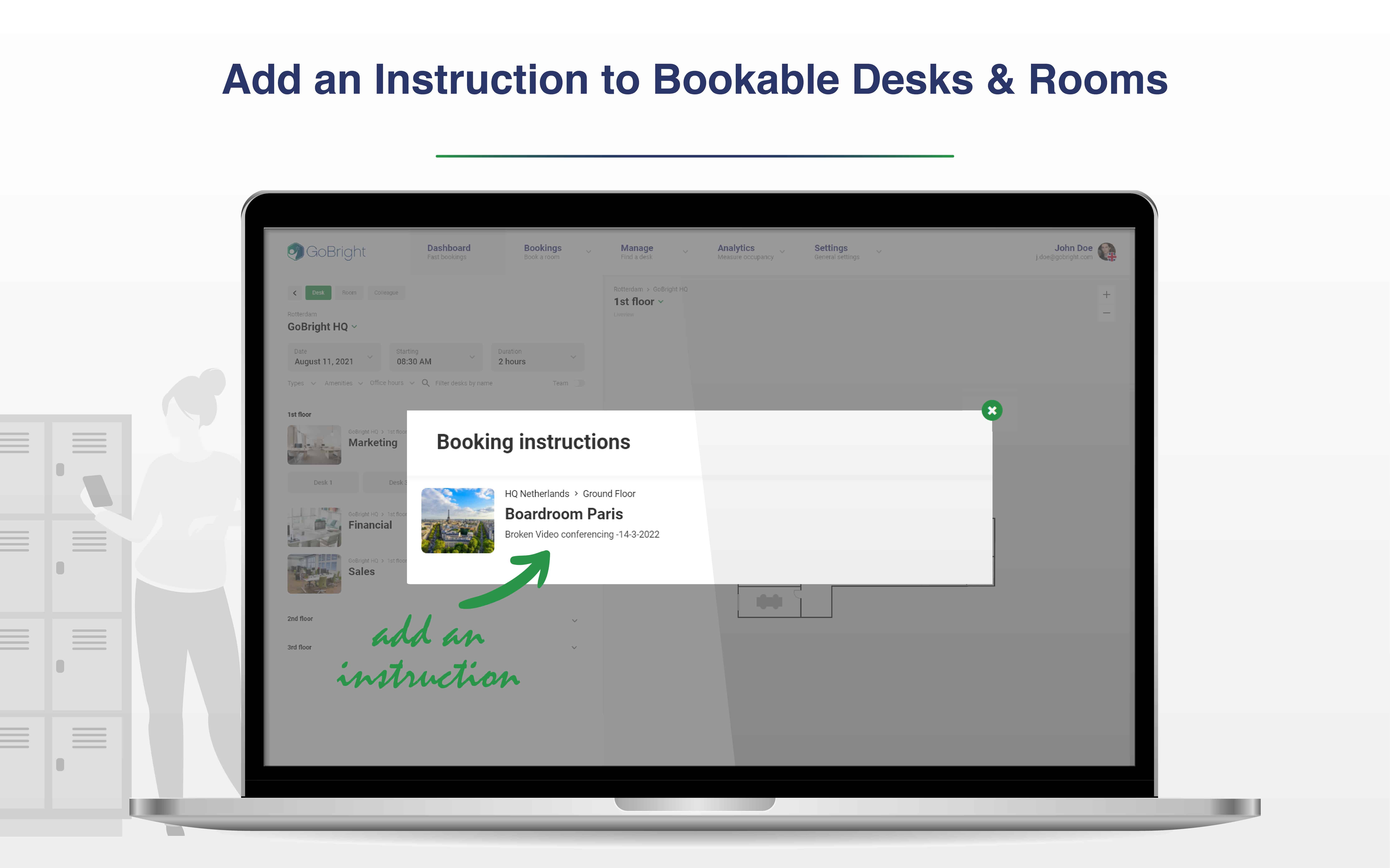 Booking Instructions GoBright Room Booking and Desk Booking