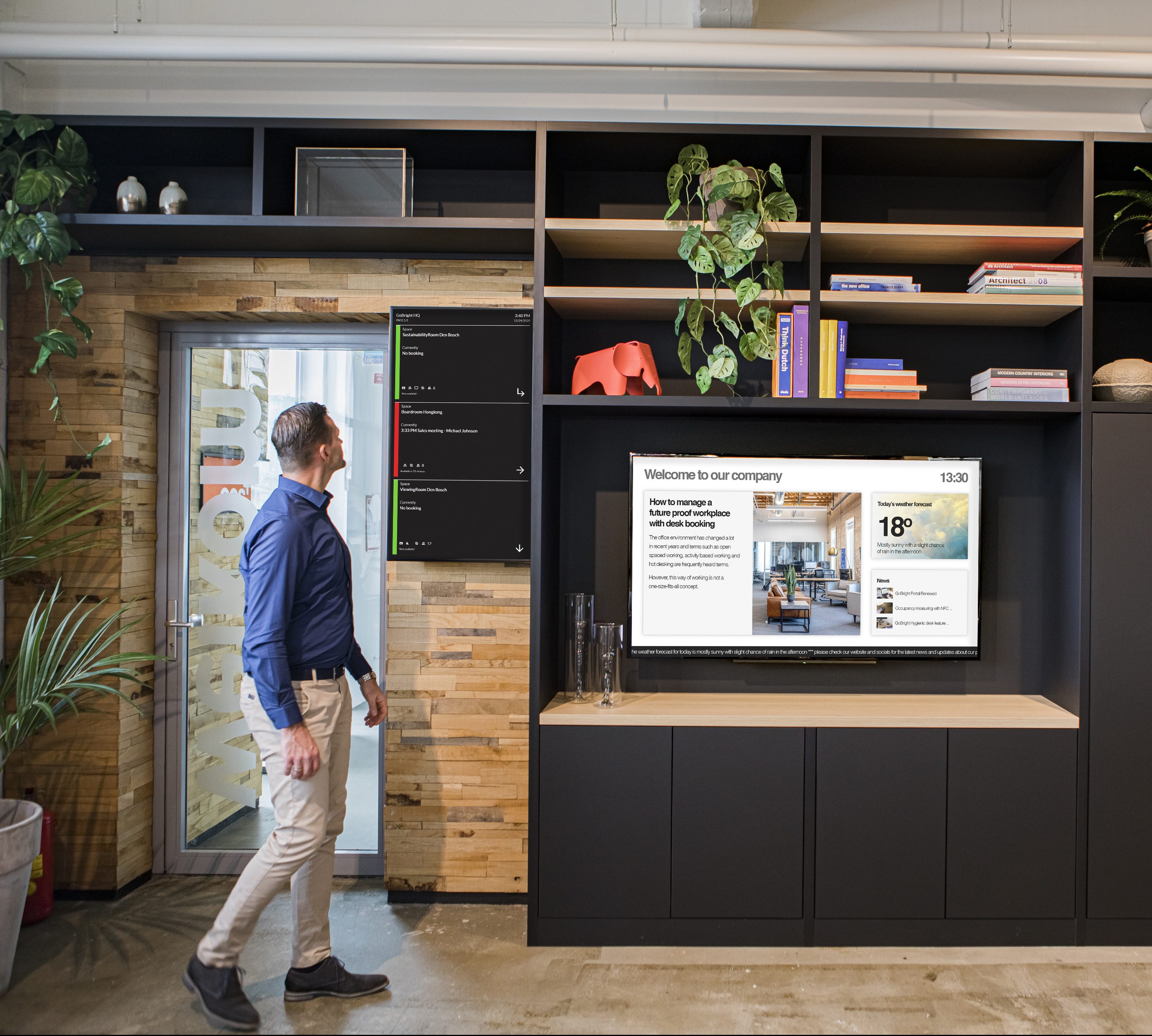 GoBright Smart Office Oplossingen die hybride werken ondersteunen in de toekomst van het kantoor - Wayfinding
