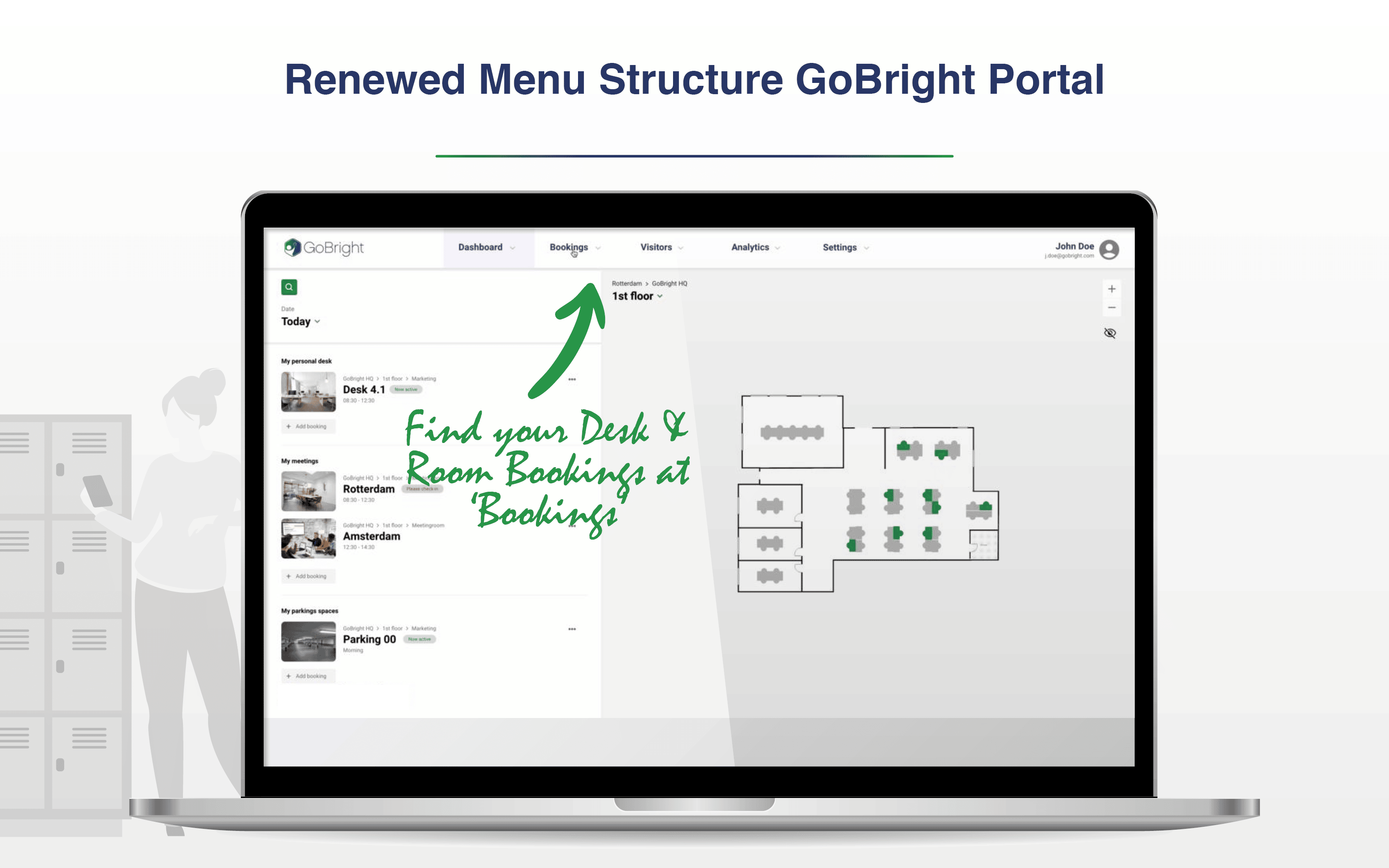 GoBright Vernieuwde menustructuur Portaal