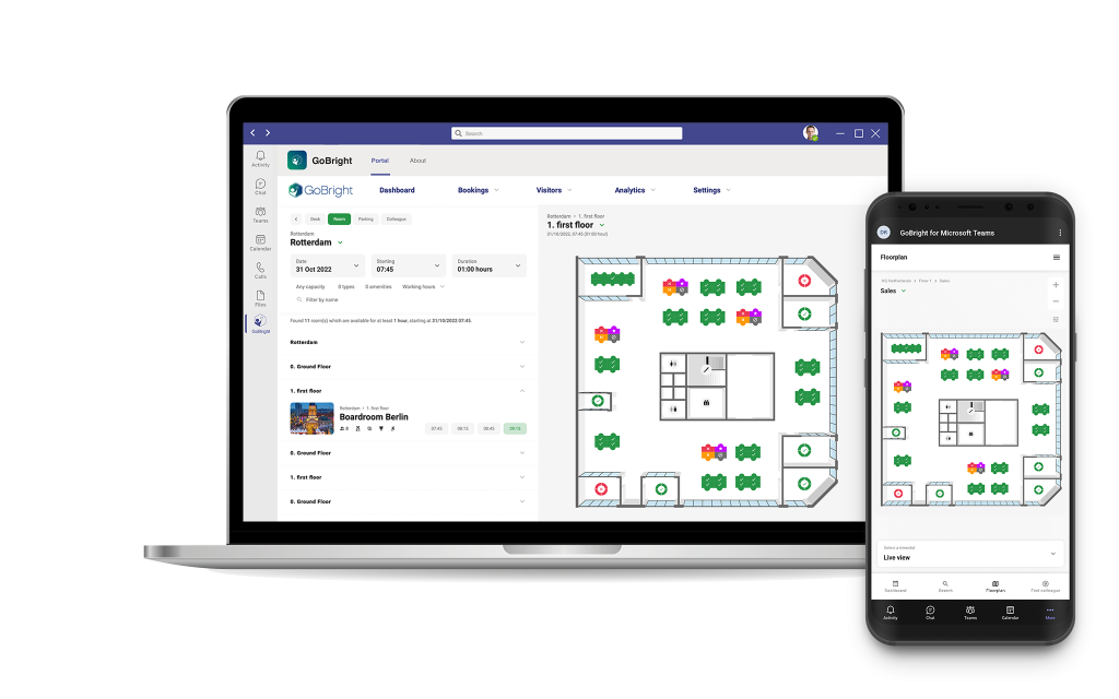GoBright Desk Booking in Microsoft Teams GoBright