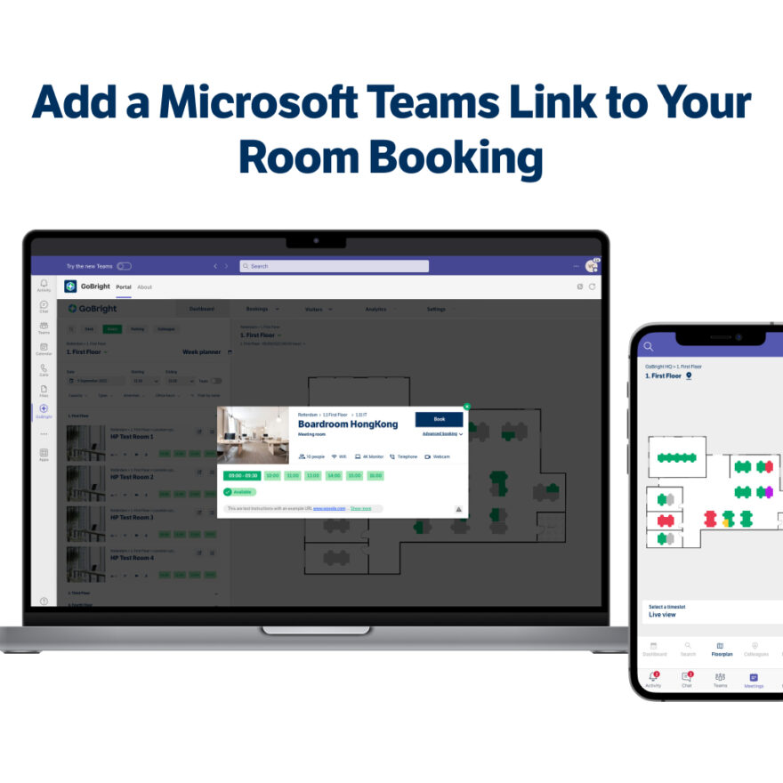 GoBright - Add a Microsoft Teams Link to Your Room Booking - Bright People Make Smart Workplaces