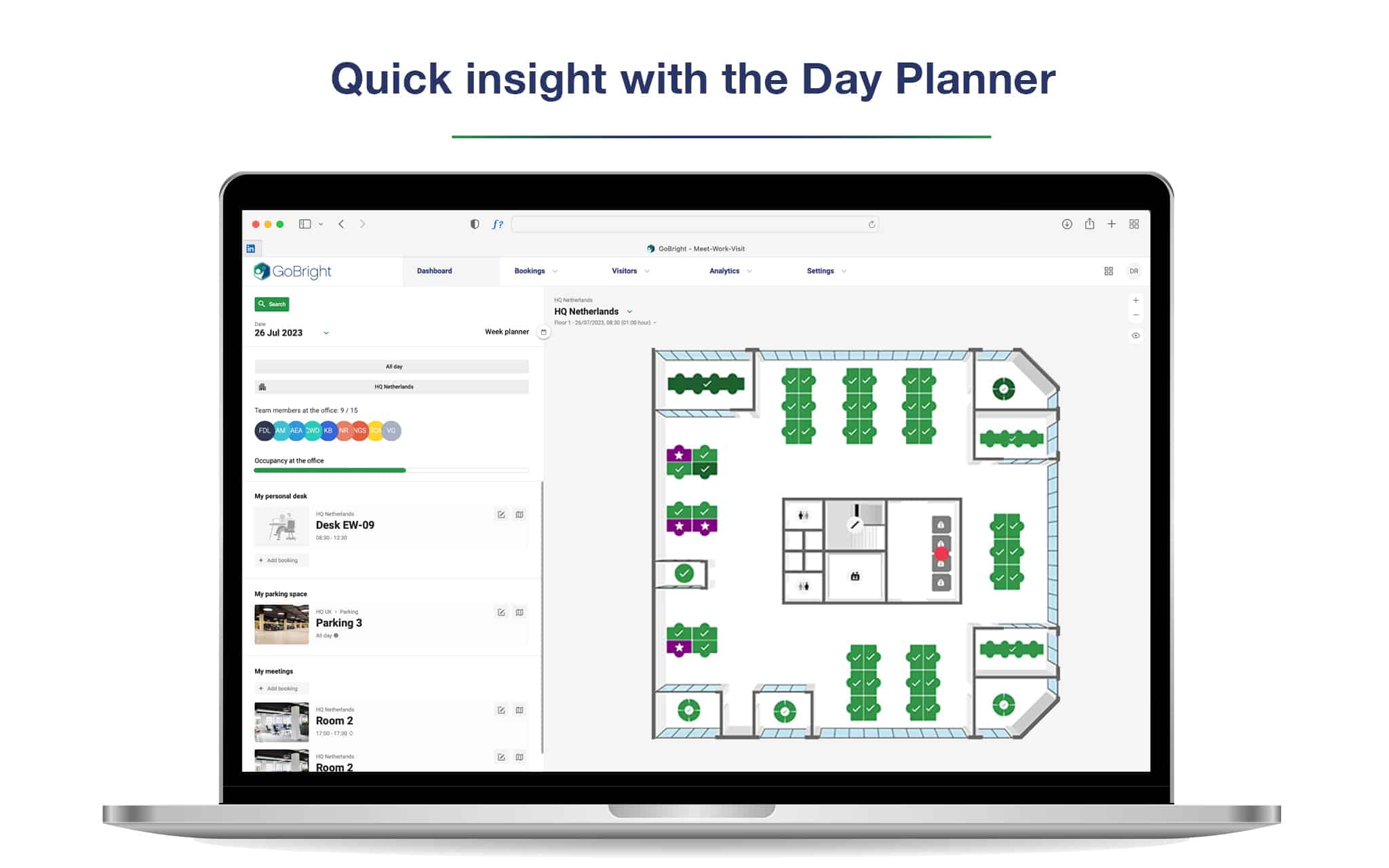 GoBright Week Planner - planning tool for flexible working 