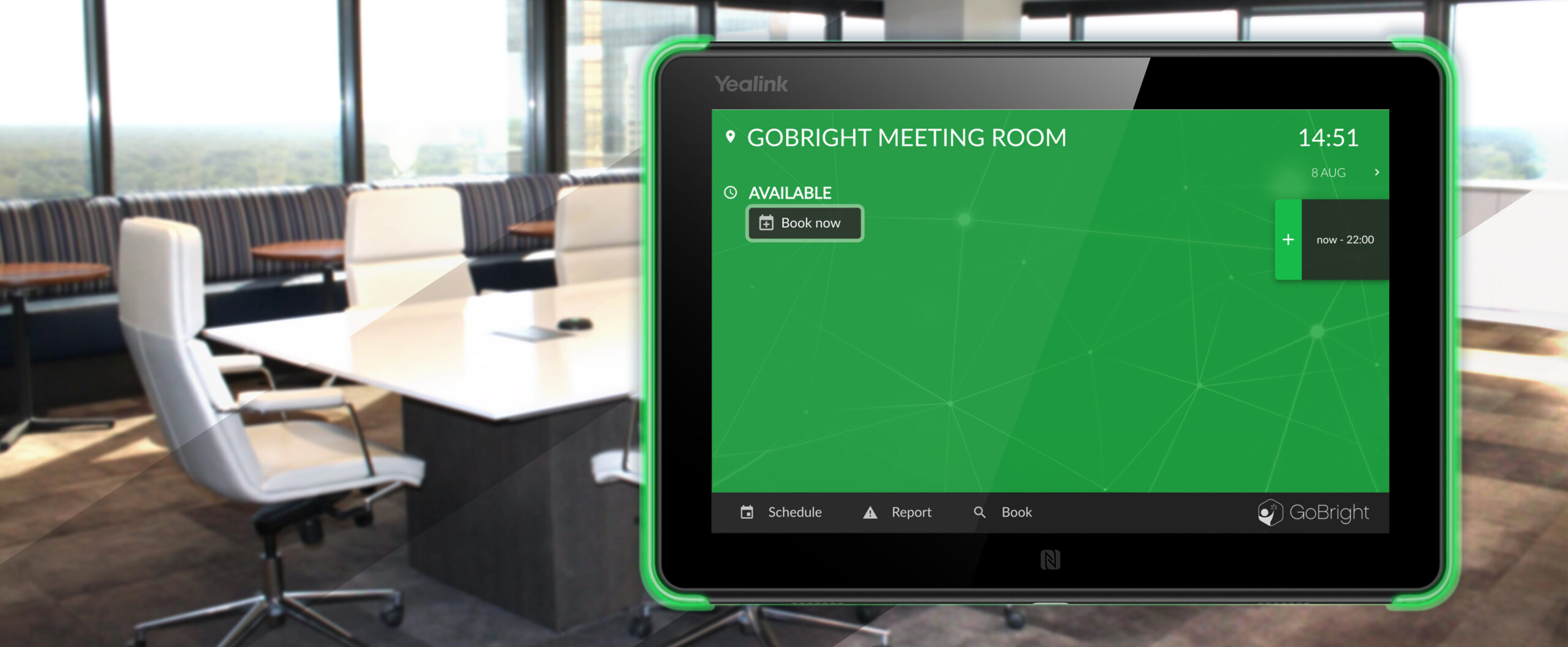 GoBright partnership with Yealink for Room Booking