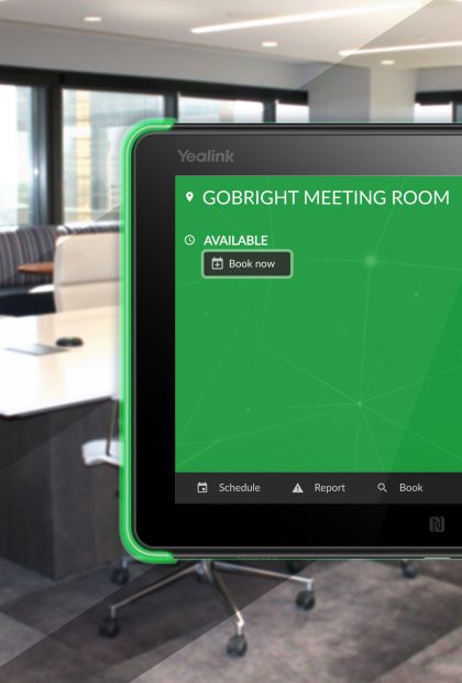 GoBright partnership with Yealink for Room Booking