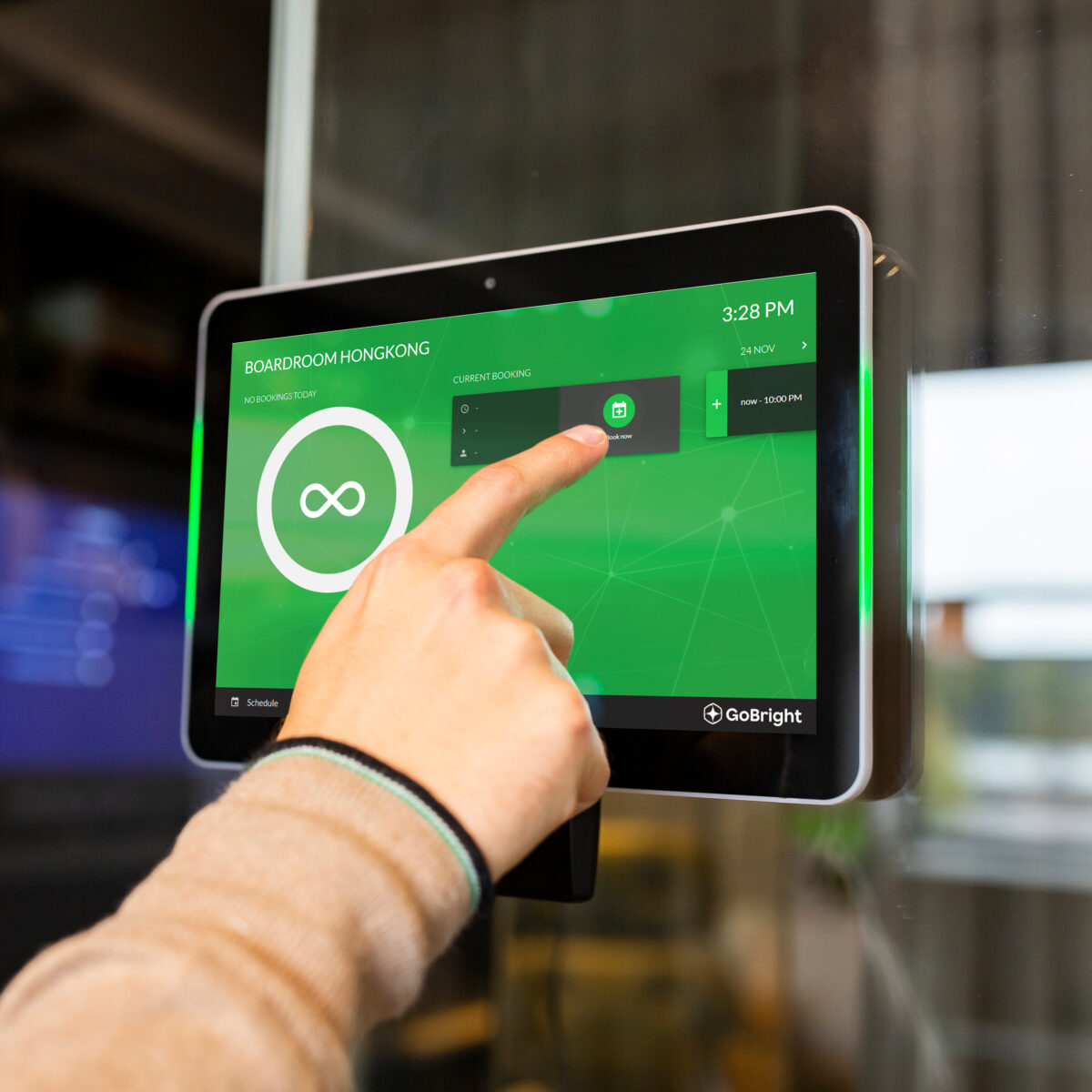 GoBright  Producten - Ruimteboekingssysteem - Ruimtepaneel