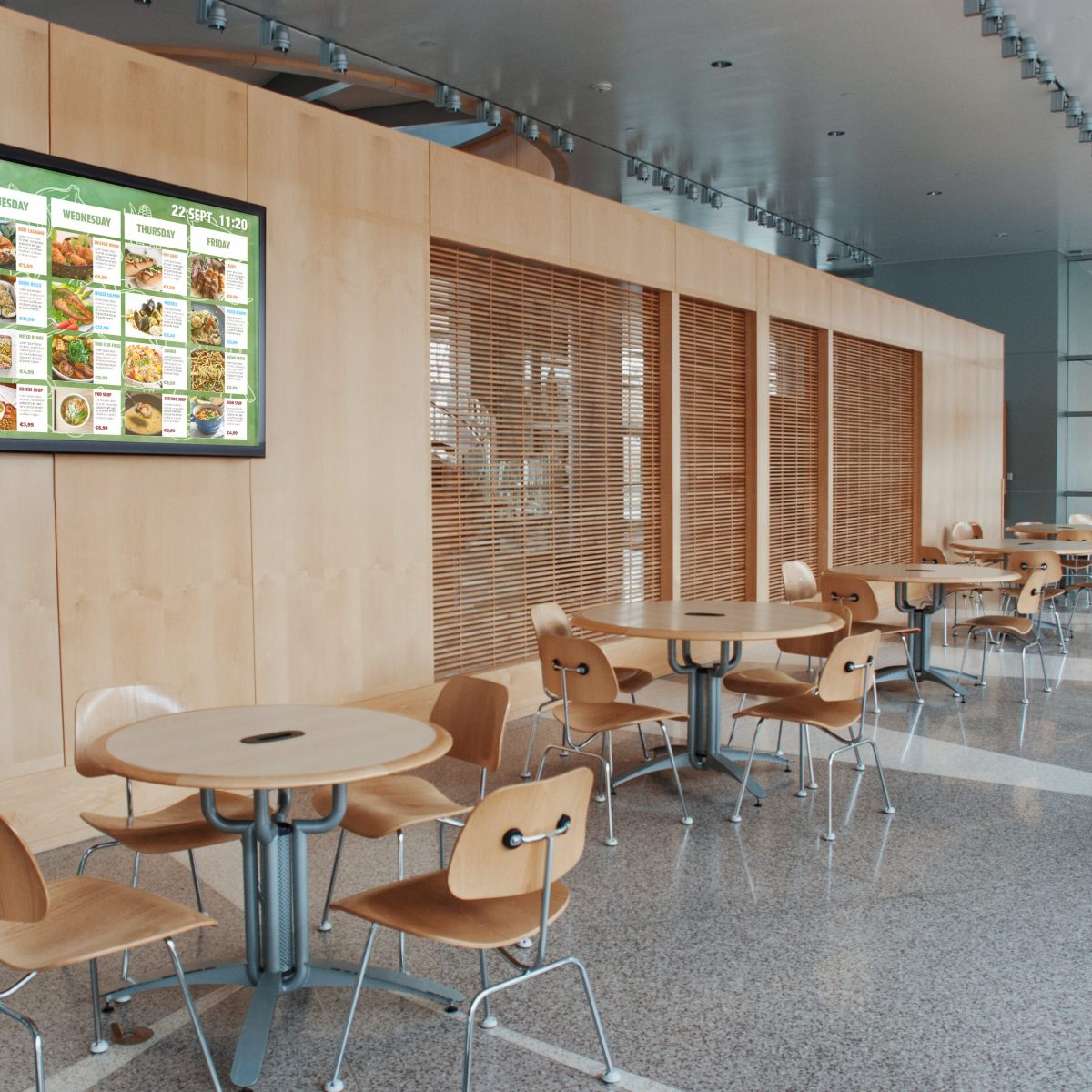 GoBright Digital Signage - Cafeteria School Menu