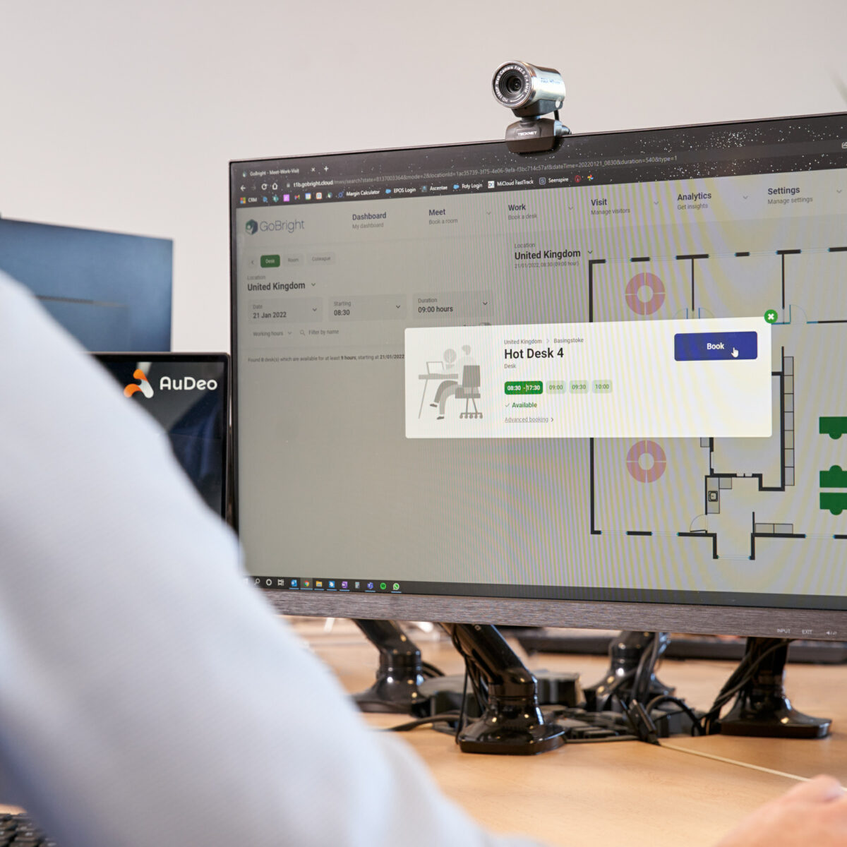 GoBright - Network - Reseller - AuDeo - GoBright Portal - Room or Desk Booking