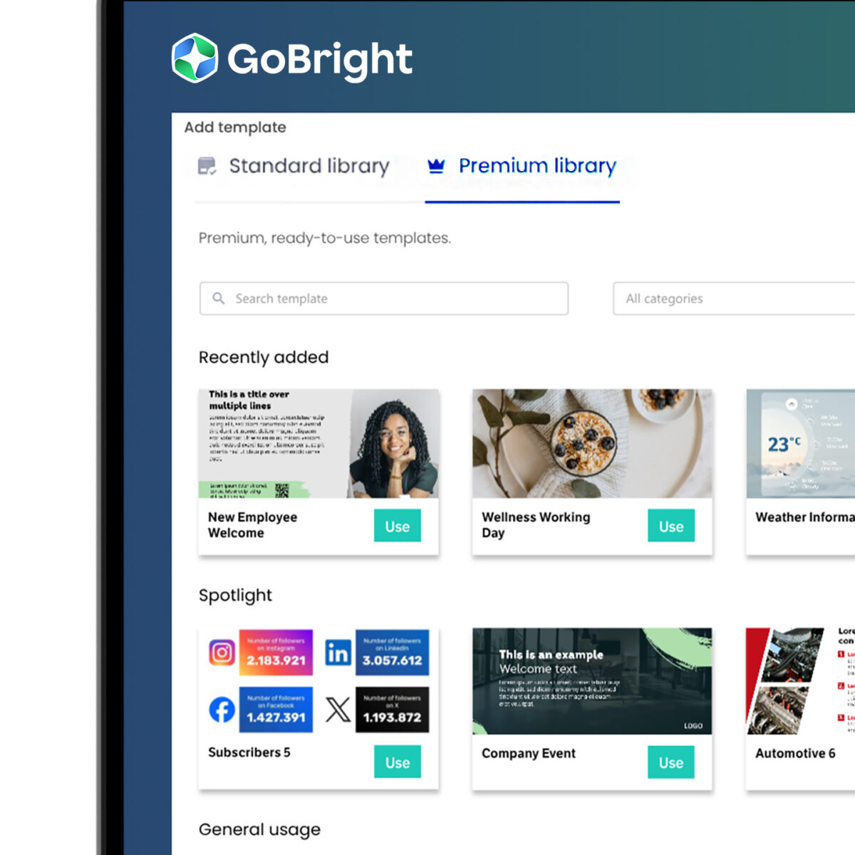 Digital Signage Premium 1440x1920