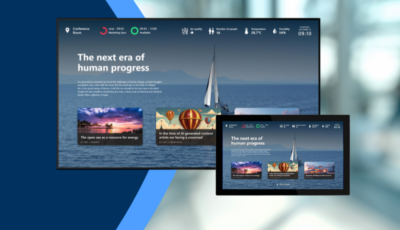 GoBright In-Room Signage on meeting room panel