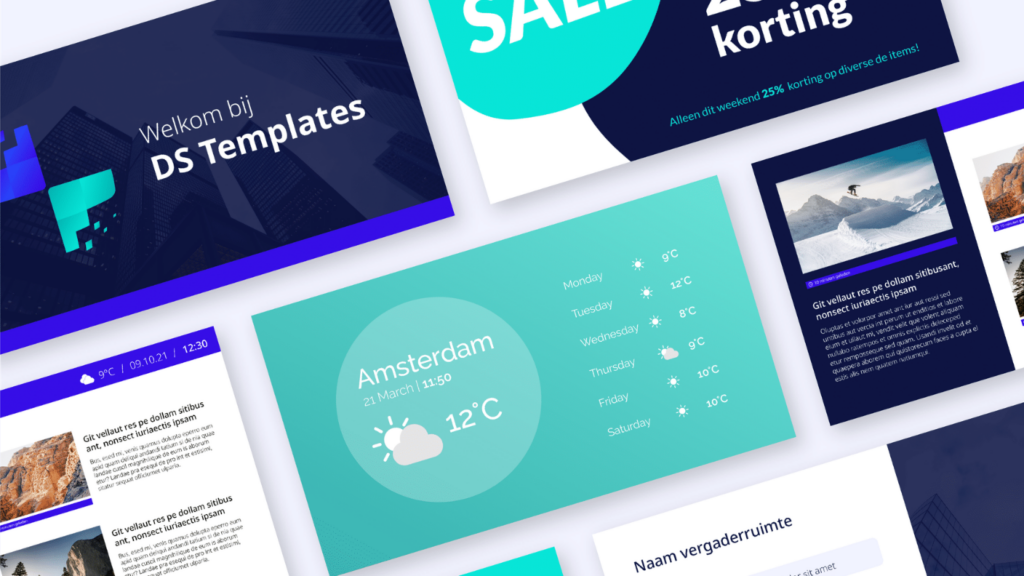 GoBright partners with DS Templates to power Template Store Premium — bringing 600+ professional digital signage templates natively into GoBright View.