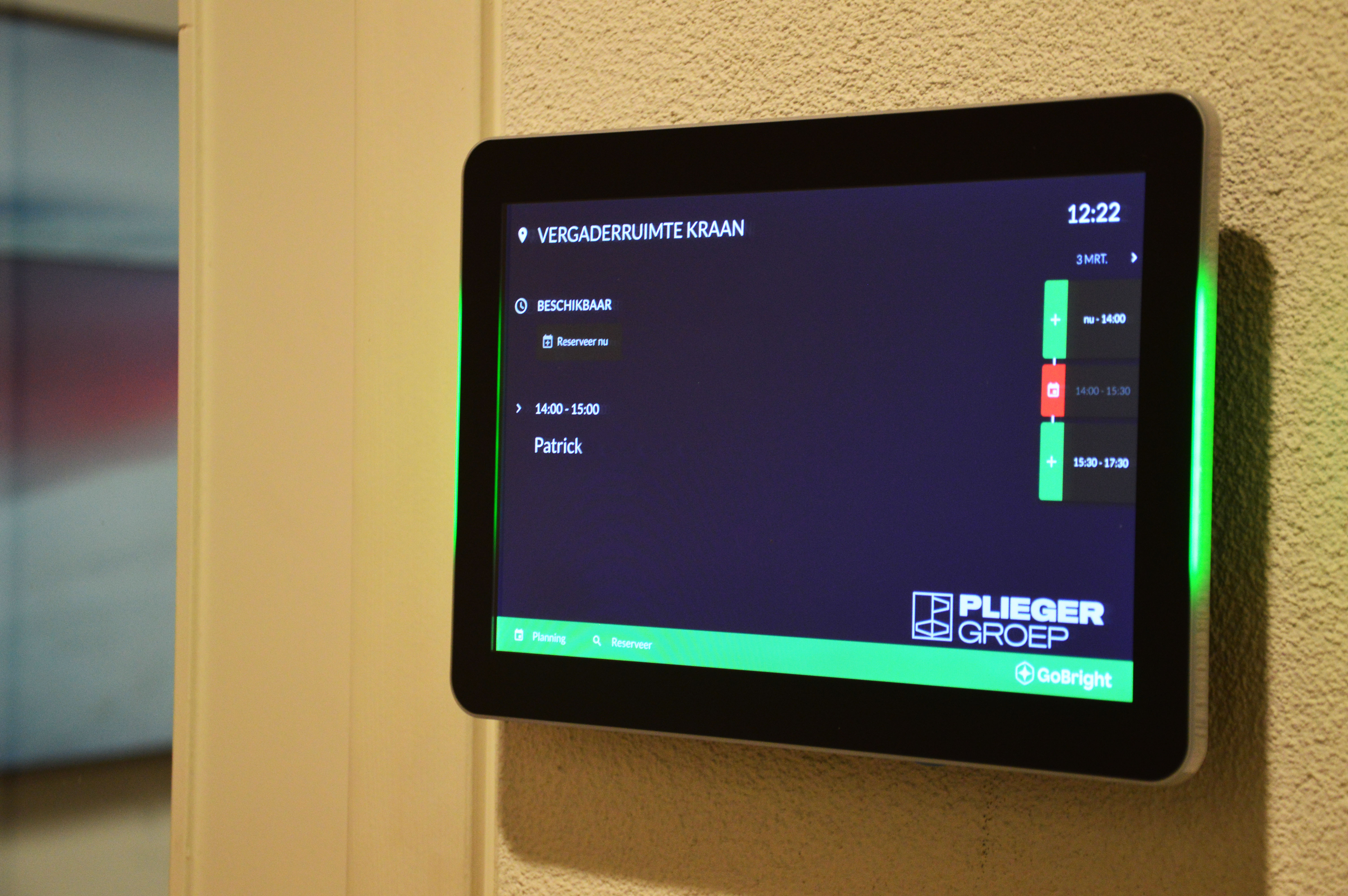 Customer case Plieger - GoBright's Room Booking