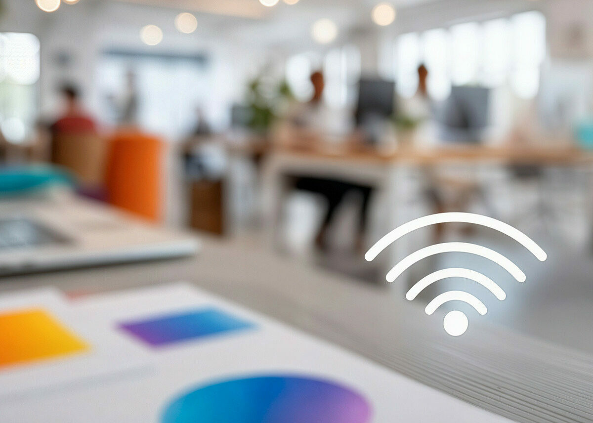 GoBright’s WiFi occupancy measurement solution using existing infrastructure: Modern workplace visible activity across desks and meeting rooms.