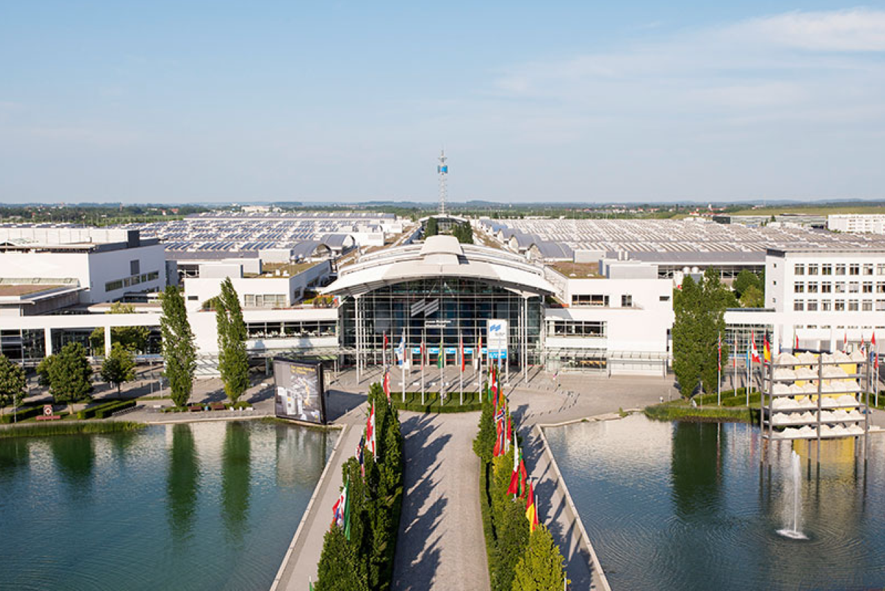 Panorama image of the event hall in Munich
