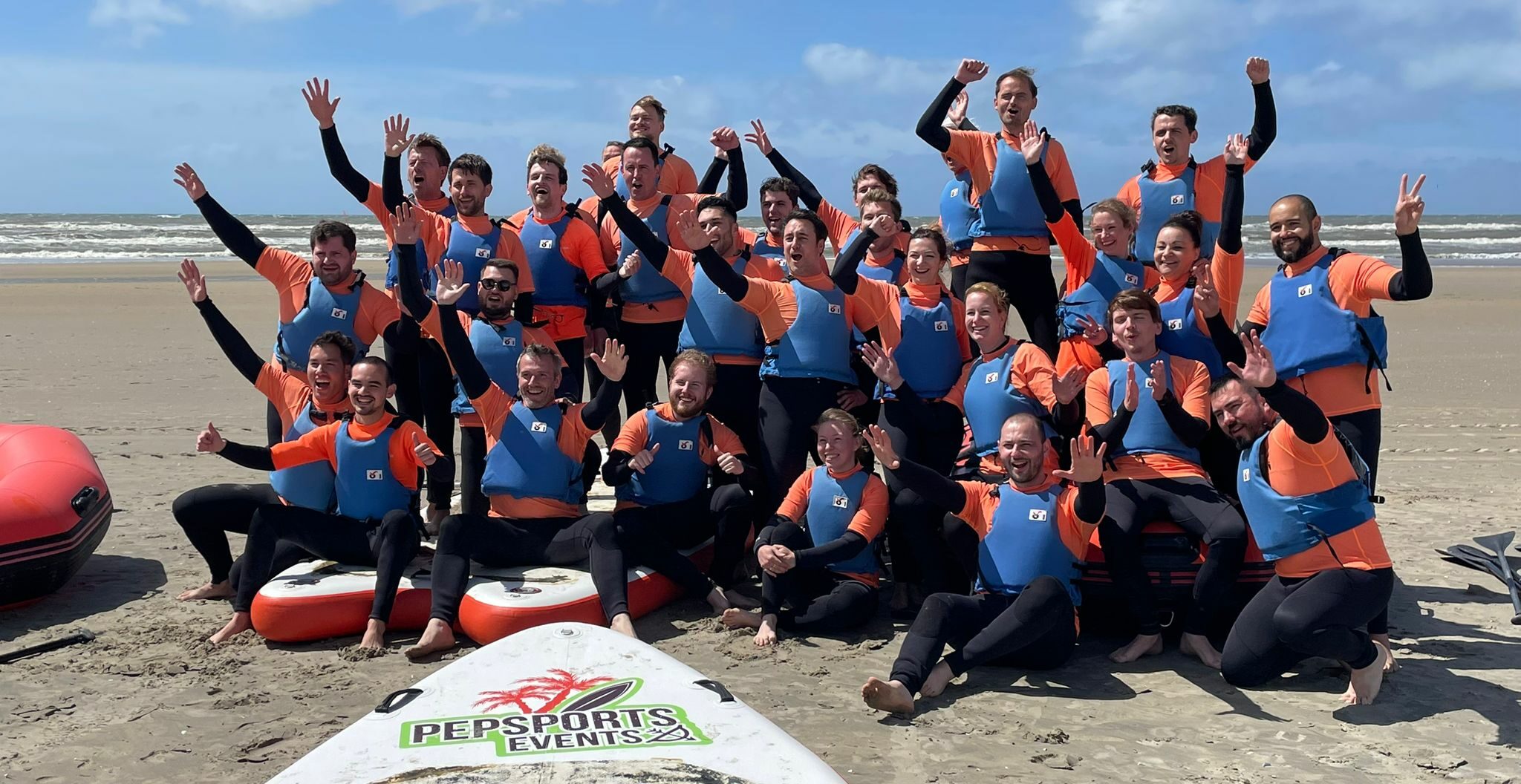GoBright Team Event 2026 - group photo on the beach